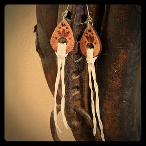 Leather earrings
